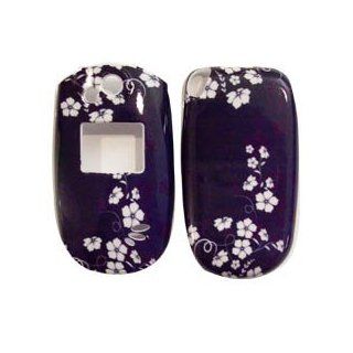 Fits LG VX5300 AX245 UX245 Verizon Cell Phone Snap on Protector Faceplate Cover Housing Hard Case   White Hawaii Flower on Dark Blue: Everything Else