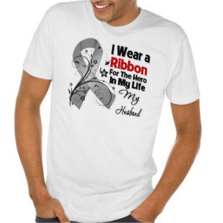 Husband Hero in My Life Brain Cancer Shirts