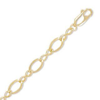 7 Inch 14/20 Gold Fill Oval Figure 8 Link Bracelet: Jewelry