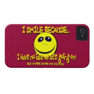 I SMILE BECAUSEV1 iPhone 4 CASE