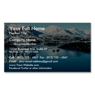 Lochan Na H Achlaise on Rannoch Moor, Scotland Business Card Template