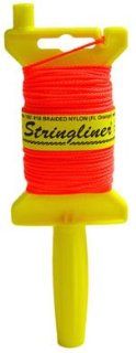 Stringliner 11159 Original Stringliner Holder with 100' Braided Fluorescent Orange #18 Construction Line   Masonry String Lines  