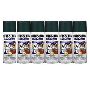 Rust Oleum Stops Rust 12 oz. Gloss Deep Green Hammered Spray Paint (6 Pack) DISCONTINUED 182786