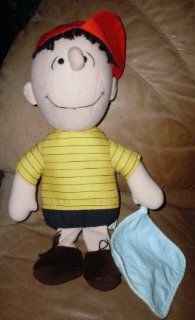 Very Rare Peanuts Snoopy 14" Plush Soft Doll Linus Van Pelt with Blanket: Toys & Games