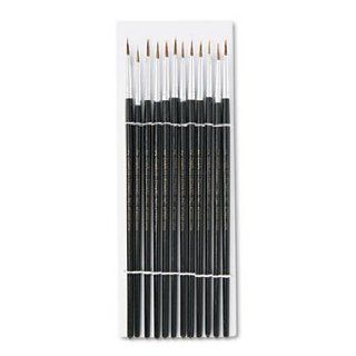 6 Pack Artist Brush, Size 2, Camel Hair, Round, 12/Pack by CHARLES LEONARD, INC (Catalog Category: Paper, Pens & Desk Supplies / Art & Drafting / Paint): Office Products
