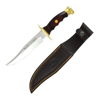 Muela Bowie Full Tang Fixed Blade Knife, 305 mm, Wood Handle with Brass Bolsters : Hunting Knives : Sports & Outdoors