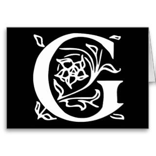 Fancy Letter G Greeting Card