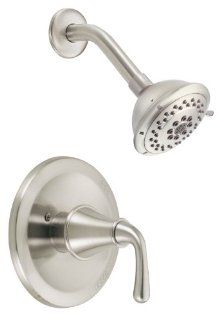 Danze D510556BNT Bannockburn Single Handle Shower Trim Kit with 3 Function Showerhead, Brushed Nickel   Fixed Showerheads  