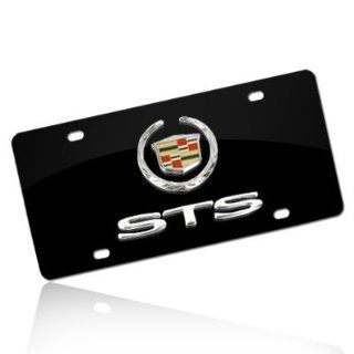Cadillac STS Black Steel License Plate: Automotive