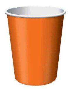 Creative Converting 240 Count Case Touch of Color Paper Hot/Cold Cups, 9 Ounce, Sun Kissed Orange: Kitchen & Dining