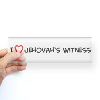 I Love Jehovah's Witness Bumper Sticker Sticker Bumper   Standard   Wall Decor Stickers