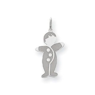 14k White Gold Cuddle Charm, Best Quality Free Gift Box Satisfaction Guaranteed: Pendant Necklaces: Jewelry