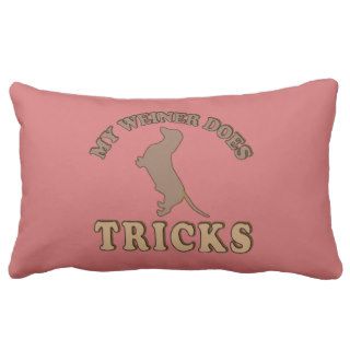 My Weiner Does Tricks   Dachshund Dogs Throw Pillows