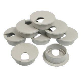 8 Pcs Office Computer Desk Cable Hole Covers Plastic Grommets Gray 35mm  Wire And Cable Organizers 