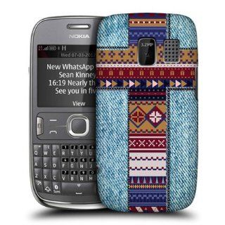 Head Case Designs Aztec Jeans Cross Collection Hard Back Case Cover for Nokia Asha 302: Cell Phones & Accessories