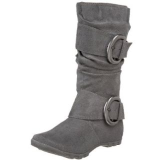 Wanted Shoes Little Kid/Big Kid Treat Tall Boot/2 Buckles,Grey,1 M US Little Kid: Shoes