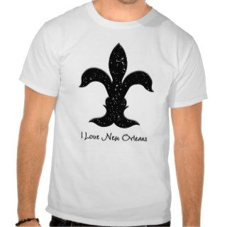 I love New Orleans Contemporary Fleur de lis (b) T Shirts