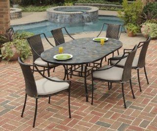 Home Styles 5601 338 Stone Harbor 7 Piece Dining Set with Table and Laguna Arm Chairs: Home & Kitchen