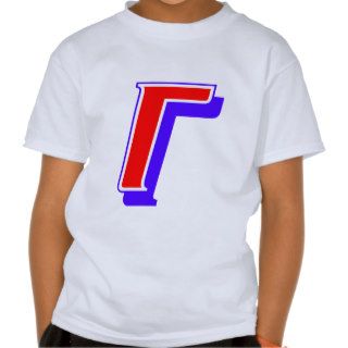 Tricolor Monogram Russian Letter G T shirts