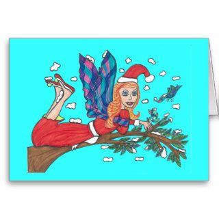 Santa Snowflake Angel Greeting Cards