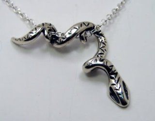 A Petite Sterling Silver Snake Necklace: Pendant Necklaces: Jewelry
