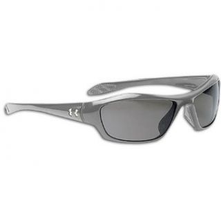 Under Armour Impulse Sport Sunglasses, Shiny Metallic Graphite Fade Frame/Gray Lens, one size: Clothing