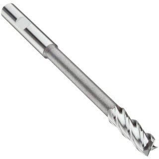 Niagara Cutter 53944 Cobalt Steel Square Nose End Mill, Long Length, Inch, Weldon Shank, Uncoated (Bright) Finish, Roughing and Finishing Cut, 35 Degree Helix, 4 Flutes, 5" Overall Length, 0.375" Cutting Diameter, 0.375" Shank Diameter Indu