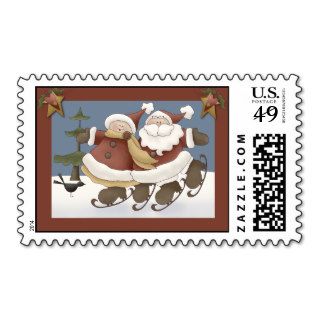 Mr. & Mrs. Santa Stamps