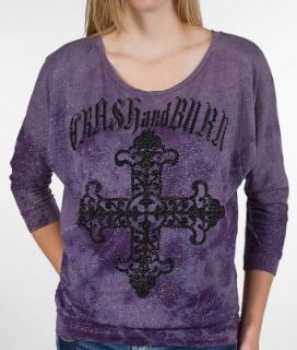 Crash & Burn Cross Miller Lurex Sweatshirt at  Womens Clothing store: Fashion Sweatshirts
