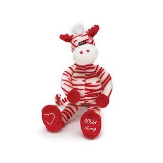 Red and White Zebra "Wild Thing" Plush Valentine's Day: Toys & Games