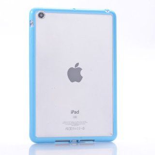 Easygoby Light Blue /Stylish TPU Hybrid Sleek Dual Tone Frame Rim Frosted Matte Clear Back Phone Case /Cover /Skin /HardShell For Apple ipad mini: Computers & Accessories