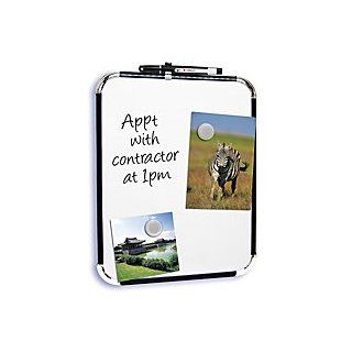 Foray(Tm) Magnetic Dry Erase Board With Plastic Frame, 11In. X 14In., White Board, Black Frame : Office Products