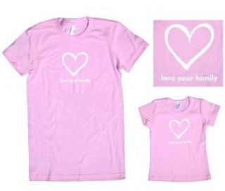 Love Your Family Cotton Candy Pink Shirt; Choose Kids or Adult Sizes: Novelty T Shirts: Clothing