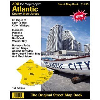 Atlantic County New Jersey Str: Adc the Map People: 9780875303215: Books
