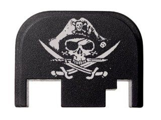 Jolly Roger Deadman Chest Rear Slide Cover Plate for ALL Glock pistols GEN 1 4 9mm 10mm .357 .40 .45 by NDZ Performance : General Sporting Equipment : Sports & Outdoors