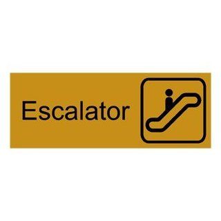 Escalator Black on Gold Engraved Sign EGRE 330 SYM BLKonGLD Escalator : Business And Store Signs : Office Products