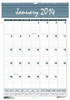 House of Doolittle Bar Harbor Monthly Wall Calendar, 12 Months January 2014 to December 2014, 12 x 17 Inches, Wedgwood Blue, Recycled (HOD332 14) : Office Products