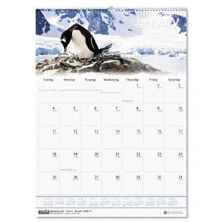 HOD373   Wildlife Scenes Monthly Wall Calendar : Office Products