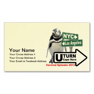 Customize Your Sally The Penguin Cruise Cards Business Cards