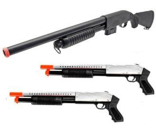 Spring Airsoft Shotgun Pump Sniper Rifle Gun 380 FPS 36" Long + 2 Pistols "22 : Sports & Outdoors