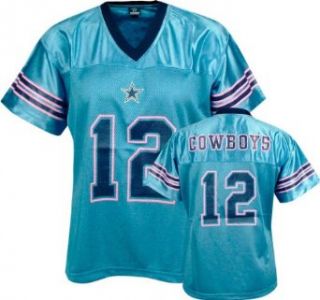 Dallas Cowboys Women's Blue Dazzle Jersey   Medium (8/10) : Athletic Jerseys : Clothing