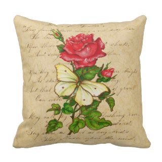 Rose and Butterfly Pillows