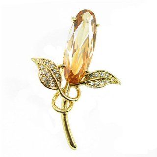Glamorousky Elegant Brooch with Swarovski Element Crystals (346): Glamorousky Jewelry: Jewelry