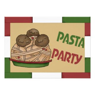 Pasta Party Custom Invitations