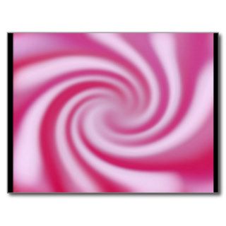 pink and white swirl pattern postcard
