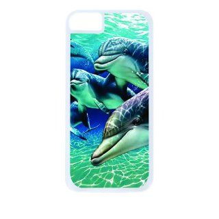 Dolphins White Tough Plastic Outer Case with Black Rubber Lining for Apple Iphone 4 (Double Layer Case with Silicone Protection), Iphone 4s Universal Verizon   Sprint   At&t   Great Affordable Gift Cell Phones & Accessories