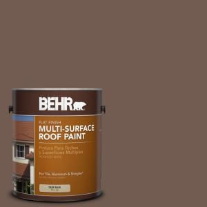 BEHR 1 gal. #RP 30 Hickory Woods Flat Multi Surface Roof Paint 06601