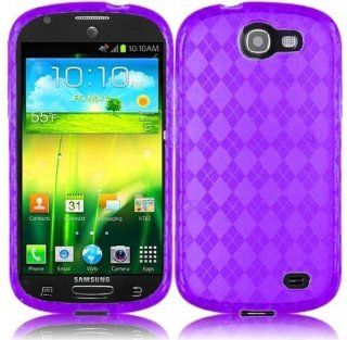 IMAGITOUCH(TM) Bundle Accessory for AT&T Samsung Galaxy Express I437   Purple Agryle TPU Soft Case Proctor Cover + Stylus Pen + Anti Glare Clear LCD Screen Protector with Screen Wiper: Cell Phones & Accessories