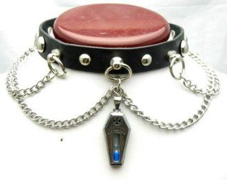 SALE OUT Limited STOCK 2014 model TEN408  Hour Glass COFFIN Pendant Metal Chain Leather Choker Collar Necklace Health & Personal Care