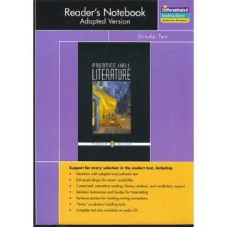 PRENTICE HALL LITERATURE PENGUIN EDITION READERS NOTEBOOK ADAPTED       VERSION GRADE 10 1007C (9780131653788): PRENTICE HALL: Books